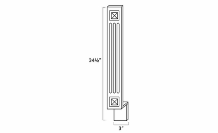 Forevermark Gramercy White A3BF: Decorative Base Filler: RTA Kitchen Cabinet