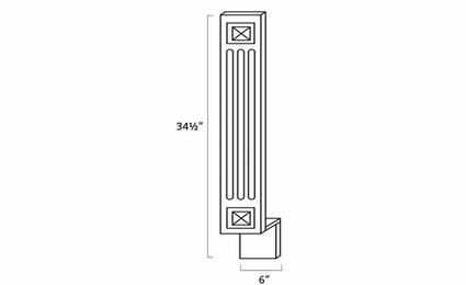 Forevermark Gramercy White A6BF: Decorative Base Filler: RTA Kitchen Cabinet