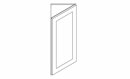 Forevermark Gramercy White AW36: Angled Wall Corner Cabinet: RTA Kitchen Cabinet
