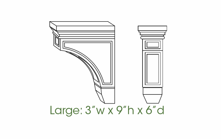 Forevermark Gramercy White CORBEL59: Large Corbel: RTA Kitchen Cabinet
