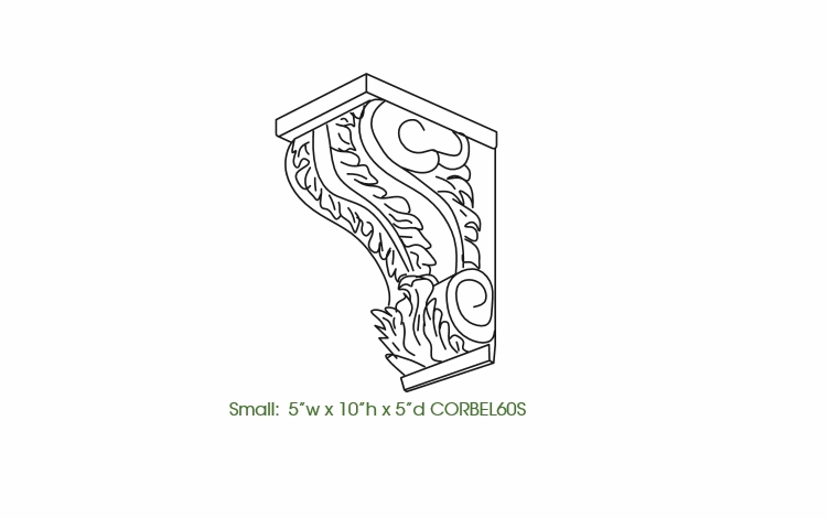 Forevermark Gramercy White CORBEL60S: Small Corbel: RTA Kitchen Cabinet