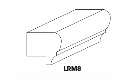 Forevermark Gramercy White LRM8: Light Rail Molding: RTA Kitchen Cabinet
