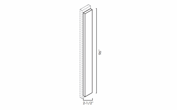 Forevermark Gramercy White OLF396: Overlay Filler: RTA Kitchen Cabinet