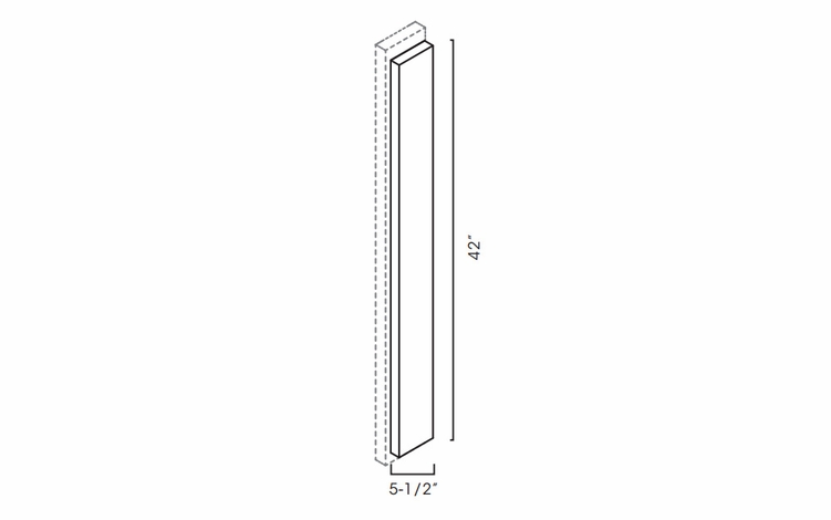 Forevermark Gramercy White OLF642: Overlay Filler: RTA Kitchen Cabinet