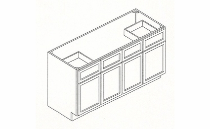 Forevermark Gramercy White S4821B12D: Bathroom Vanity: RTA Kitchen Cabinet