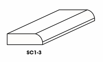 Forevermark Gramercy White SC1-3: Bull Nose Scribe Molding: RTA Kitchen Cabinet