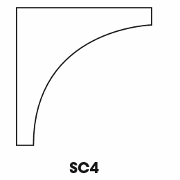 Forevermark Gramercy White SC4: Inside Corner Molding: RTA Kitchen Cabinet