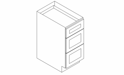 Forevermark Gramercy White SVB1521: Bathroom Vanity Drawer Base: RTA Kitchen Cabinet