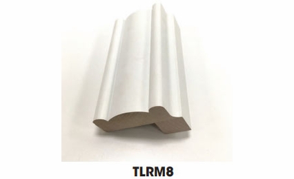 Forevermark Gramercy White TLRM8: Traditional Light Rail Molding: RTA Kitchen Cabinet