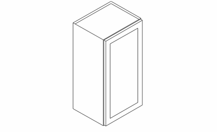 Forevermark Gramercy White W2136: Single Door Wall Cabinet: RTA Kitchen Cabinet
