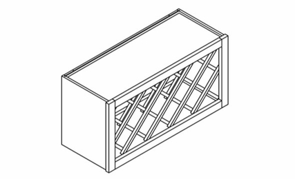 Forevermark Gramercy White W3018WR: Wine Rack Cabinet: RTA Kitchen Cabinet