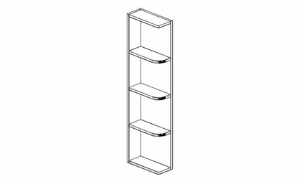 Forevermark Gramercy White WES542: Wall End Shelf: RTA Kitchen Cabinet