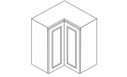 Forevermark Gramercy White WSQ2430: Wall Corner Cabinet: RTA Kitchen Cabinet