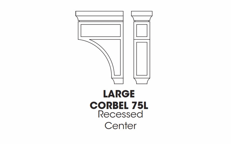 Forevermark Greystone Shaker CORBEL75L: Large Corbel: RTA Kitchen Cabinet