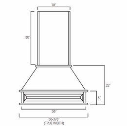 Forevermark Greystone Shaker CWH36: Range Hood: RTA Kitchen Cabinet