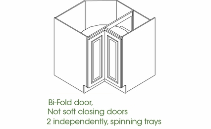 Forevermark Greystone Shaker LS3309: Lazy Susan Cabinet: RTA Kitchen Cabinet