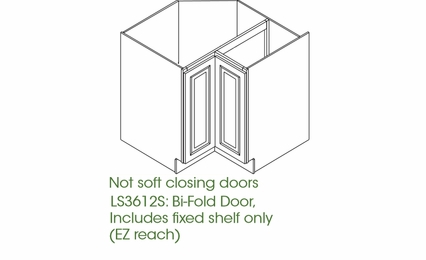 Forevermark Greystone Shaker LS3612S: EZ Reach Cabinet: RTA Kitchen Cabinet