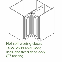 Forevermark Greystone Shaker LS3612S: EZ Reach Cabinet: RTA Kitchen Cabinet