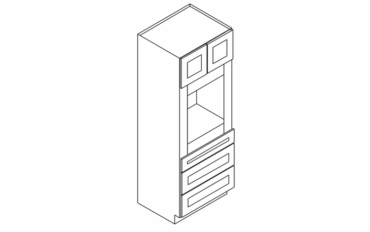 Forevermark Greystone Shaker OC3390B: Oven Cabinet: RTA Kitchen Cabinet