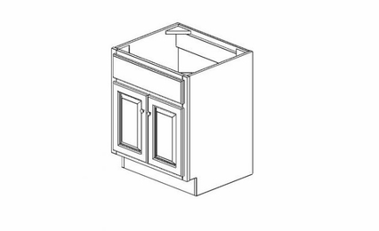 Forevermark Greystone Shaker S3021B: Bathroom Vanity: RTA Kitchen Cabinet