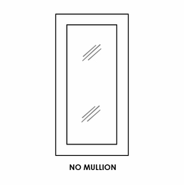 Forevermark Greystone Shaker W1836GD:  Glass Door With Clear Glass - No Mullion: RTA Kitchen Cabinet