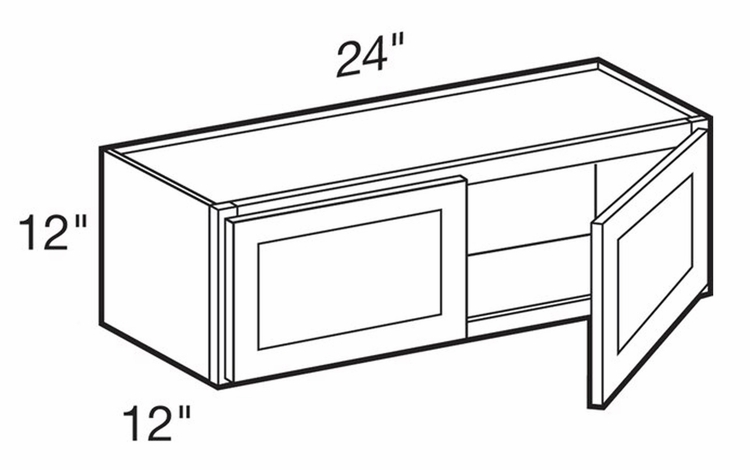 Forevermark Greystone Shaker W2412B: Wall Cabinet: RTA Kitchen Cabinet