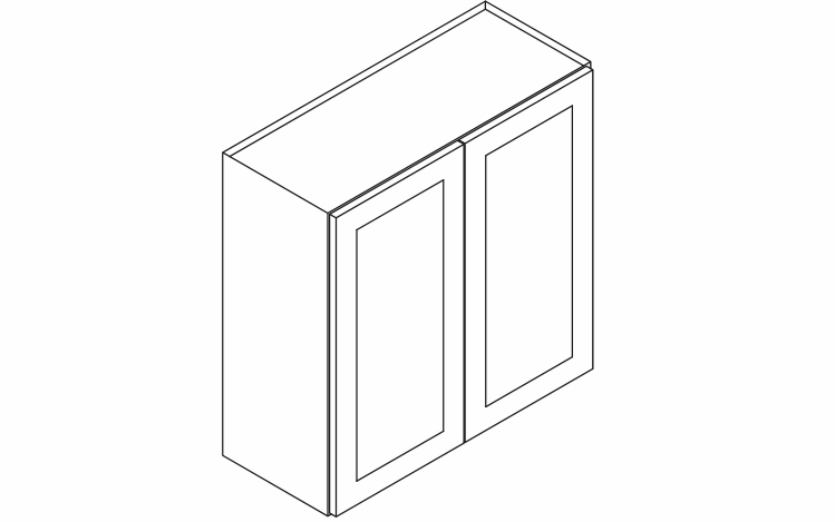 Forevermark Greystone Shaker W2736B: Double Door Wall Cabinet: RTA Kitchen Cabinet