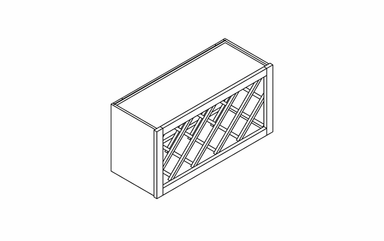 Forevermark Greystone Shaker W3018WR: Wine Rack Cabinet: RTA Kitchen Cabinet
