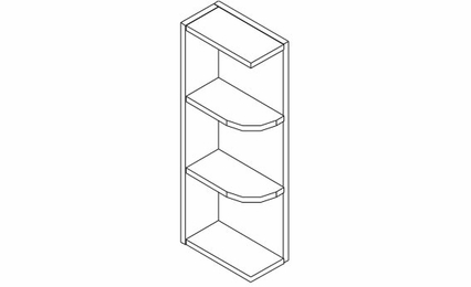 Forevermark Greystone Shaker WES536: Wall End Shelf: RTA Kitchen Cabinet