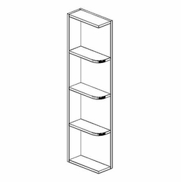 Forevermark Greystone Shaker WES542: Wall End Shelf: RTA Kitchen Cabinet