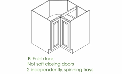 Forevermark Lait Grey Shaker LS3309: Lazy Susan Cabinet: RTA Kitchen Cabinet