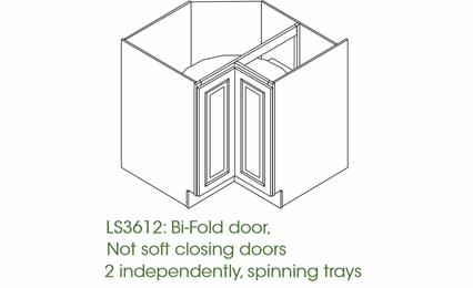 Forevermark Lait Grey Shaker LS3612: Lazy Susan Cabinet: RTA Kitchen Cabinet