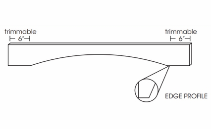 Forevermark Lait Grey Shaker VAL48S: Shaker Arch Valance: RTA Kitchen Cabinet