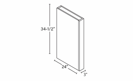 Forevermark Midtown Grey CLB33412: Base Boxed Column: RTA Kitchen Cabinet