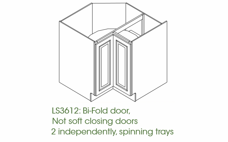 Forevermark Midtown Grey LS3612: Lazy Susan Cabinet: RTA Kitchen Cabinet