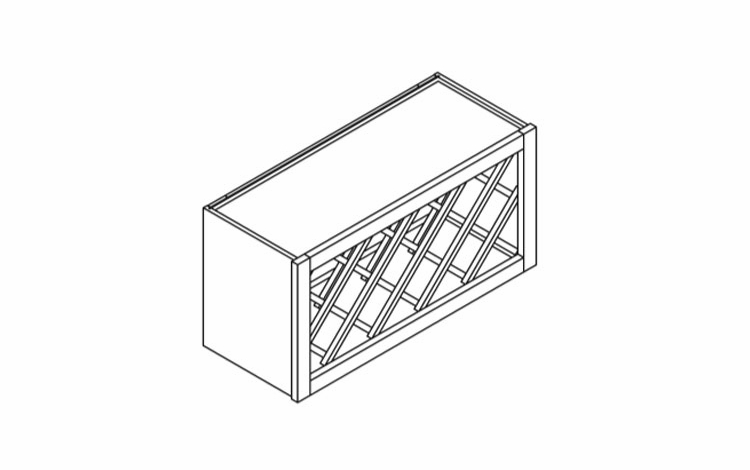 Forevermark Midtown Grey W3018WR: Wine Rack Cabinet: RTA Kitchen Cabinet