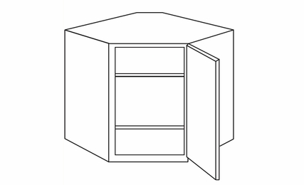 Forevermark Midtown Grey WDC273615: Wall Diagonal Corner Cabinet: RTA Kitchen Cabinet