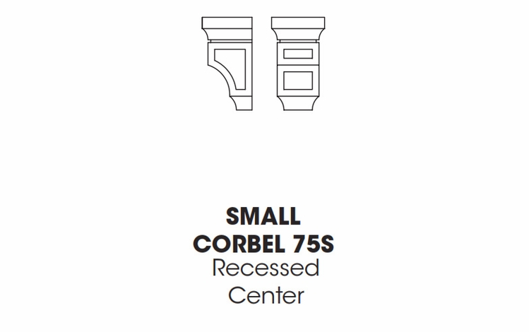 Forevermark Nova Light Grey Shaker CORBEL75S: Small Corbel: RTA Kitchen Cabinet