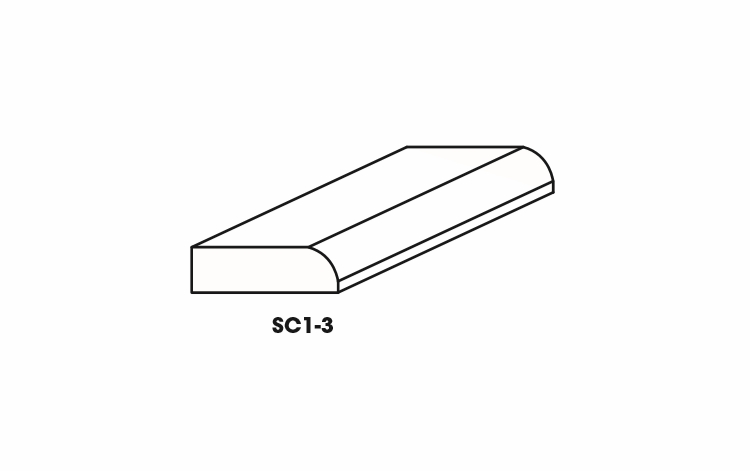 Forevermark Nova Light Grey Shaker SC1-3: Bull Nose Scribe Molding: RTA Kitchen Cabinet