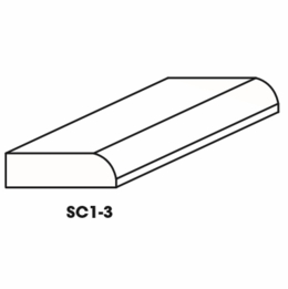 Forevermark Nova Light Grey Shaker SC1-3: Bull Nose Scribe Molding: RTA Kitchen Cabinet