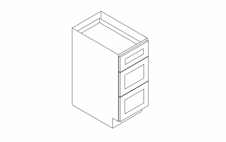 Forevermark Nova Light Grey Shaker SVB1521: Bathroom Vanity Drawer Base: RTA Kitchen Cabinet