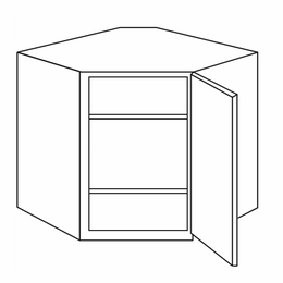 Forevermark Nova Light Grey Shaker WDC273615: Wall Diagonal Corner Cabinet: RTA Kitchen Cabinet