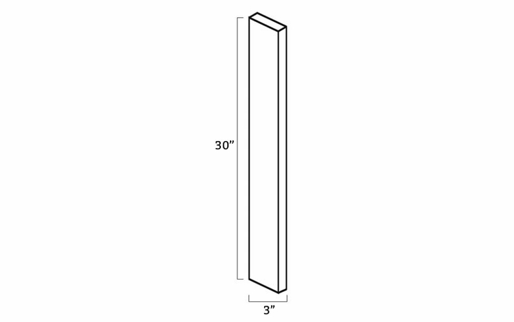 Forevermark Nova Light Grey Shaker WF3-3/4: Wall Filler: RTA Kitchen Cabinet