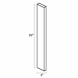 Forevermark Nova Light Grey Shaker WF3-3/4: Wall Filler: RTA Kitchen Cabinet