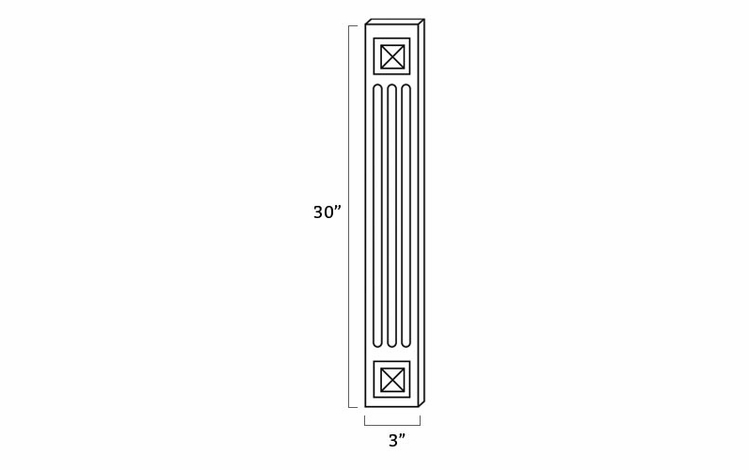 Forevermark Pepper Shaker A30WF: Decorative Wall Filler: RTA Kitchen Cabinet