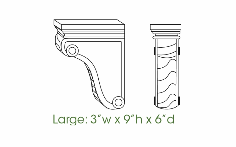 Forevermark Pepper Shaker Corbel58: Large Corbel: RTA Kitchen Cabinet