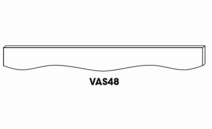 Forevermark Pepper Shaker VAS48: Scalloped Valance: RTA Kitchen Cabinet
