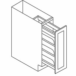 Forevermark Petit Blue BFP09: Base Pull Out Cabinet With Spice Rack: RTA Kitchen Cabinets