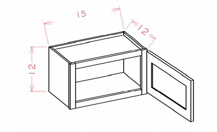 Forevermark Petit Blue W1512: Wall Cabinet: RTA Kitchen Cabinets