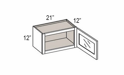 Forevermark Petit Blue W2112: Single Door Wall Cabinet: RTA Kitchen Cabinet